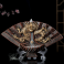 Decoratiune suport conuri parfumate backflow, forma de evantai cu dragon si bila in gheare (Cod F60)