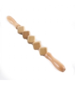 Roller profesional, din lemn, pentru masaj anticelulitic, tonifiere musculara, de relaxare, cu 5 cuburi
