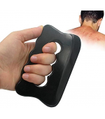 Dispozitiv  multifunctional din roca vulcanica, cu maner, pentru  masaj anticelulitic/slimming/Gua Sha (cod R61L)