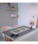 Covoras din pasla, pentru desen Japonez Sumi-e, caligrafie chineza, culoare gri, 80 x 60 cm 