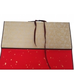 Pergament rosu,de hartie de orez, pentru caligrafie, pictura, necompletat, montat pe panza de matase brocart