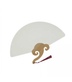 Evantai circular, hartie de orez, nescris, caligrafie chineza pictura creație, decor, alb