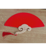Evantai circular, hartie de orez, nescris, caligrafie chineza pictura creație, decor, rosu