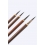 Set 4 pensule, pentru caligrafie, chineza, pictura, maner bambus vopsit, par natural, mustata de sobolan,diverse dimensiuni