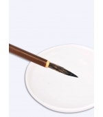 Set 4 pensule, pentru caligrafie, chineza, pictura, maner bambus vopsit, par natural, mustata de sobolan,diverse dimensiuni