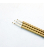 Set de 3 Pensule pentru Caligrafie si Pictura Chineza,  Manere din Bambus si Par Natural de Oaie si Lup