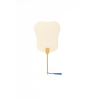 Evantai, hartie de orez, nescris, caligrafie chineza pictura creație, decor, cu maner, crem (cod B58-4L)