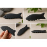 Gua sha volcanic stone - denticulate fish shape (code R70)