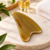 Piatra Gua Sha, din corn de bivol,forma de inima, masaj facial, corporal, antirid  (G21L)
