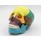 Human skull with colored bones (code S25)