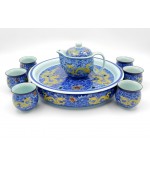 Tea set - Blue with dragons (code B55-4)