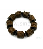 Wooden bracelet with carved chinese symbols (code B80)