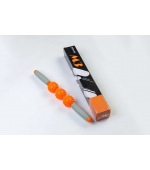 Roller masaj stick cu 3 bile zimtate portocalii(cod R122-2)