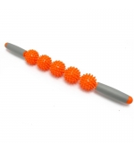 Roller masaj stick cu 5 bile zimtate portocalii (cod R121)