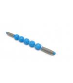 Roller masaj stick cu 5 bile zimtate albastre (cod R121-4)