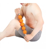Roller masaj stick cu 5 bile zimtate portocalii (cod R121)