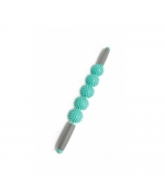 Roller masaj stick cu 5 bile zimtate turcoaz (cod R121-3)