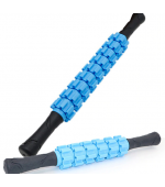 Roller masaj stick cu 9 role zimtate albastre (cod R123)