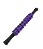 Roller masaj stick cu 9 role zimtate mov (cod R123-2)