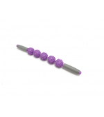 Roller masaj stick cu 5 bile zimtate mov (cod R121-1)