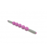 Roller masaj stick cu 5 bile zimtate roz (cod R121-2)