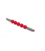 Roller masaj stick cu 5 bile zimtate rosii (cod R121-5)