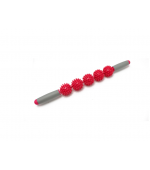 Roller masaj stick cu 5 bile zimtate rosii (cod R121-5)