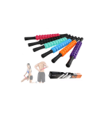 Roller masaj stick cu 9 role zimtate mov (cod R123-2)