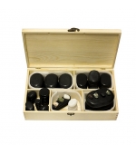 Set pietre masaj mixte, roca vulcanica, marmura, semipretioase - 60 pietre (cod R10-2)
