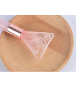 Rola dubla din jad roz, pentru masaj facial, cu paleta scraping (cod R138