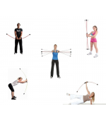Dispozitiv tonifiere, fitness, multifunctional, Flexi Bar, 160 cm, rosu