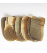 Placa Gua Sha, pentru masaj facial si corporal, din corn bivol