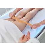 Dispozitiv multifunctional pentru masaj anticelulitic, relaxare, gua sha, din lemn de fag 