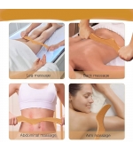 Dispozitiv multifunctional pentru masaj anticelulitic, relaxare, gua sha, din lemn de fag 