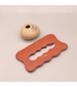 Dispozitiv  multifunctional din piatra, cu maner, pentru  masaj anticelulitic/slimming/Gua Sha (cod R173)