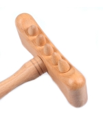 Dispozitiv profesional din lemn, multifunctional, pentru masaj, anticelulitic, terapie Gua Sha si presopunctura