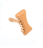 Dispozitiv profesional din lemn, multifunctional, pentru masaj, anticelulitic, terapie Gua Sha si presopunctura