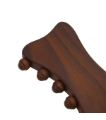 Dispozitiv profesional din lemn, multifunctional, pentru masaj, anticelulitic, terapie Gua Sha si presopunctura, cu 5 bile