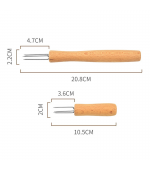 Suport pentru moxa baton sau con, cu 3 brate, cu maner din lemn (M63)