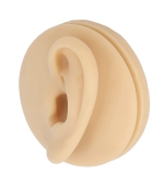 Mulaj studiu, ureche, silicon, marime naturala, stanga, cu suport din plastic (cod S43)