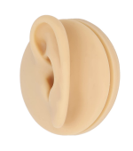 Mulaj studiu, ureche, silicon, marime naturala, stanga, cu suport din plastic (cod S43)