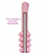 Roller masaj stick, flexibil, cu 15 role mobile, anticelulitic, relaxare, detensionare (R132S) 