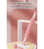 Roller masaj stick, flexibil, cu 10 role mobile, anticelulitic, relaxare, detensionare, automasaj (R125S)