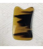 Placa Gua Sha, pentru masaj facial, din corn bivol (cod G38S)