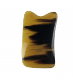 Placa Gua Sha, pentru masaj facial, din corn bivol (cod G38S)