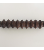 Roller din lemn wenge, pentru masaj cu 3 role triple (cod R206S)
