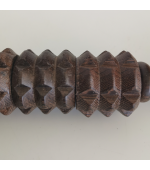 Roller din lemn wenge, pentru masaj cu 5 role triple (cod R205S)