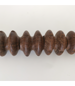 Roller din lemn wenge, pentru masaj cu 4 role duble, 8 discuri zimtate (cod R105-9S)
