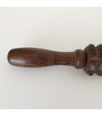 Roller din lemn wenge, pentru masaj cu 2 role triple, 6 discuri zimtate (cod R214S)