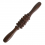 Roller din lemn wenge, pentru masaj cu 2 role triple, 6 discuri zimtate (cod R214S)